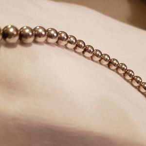 Silver bead necklace